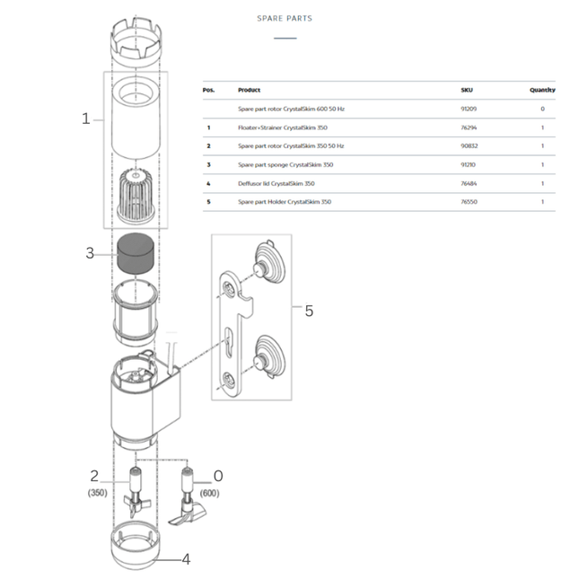OASE CrystalSkim 350/600 Spare part