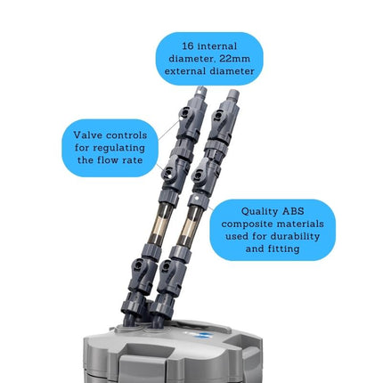 SHIRUBA Universal Aquarium Canister Filter Double Tap Quick Release Valve Connector