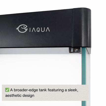 IAQUA 100 Premium Aquarium Set with Sump Filtration & Aluminum Cabinet (Black/White)