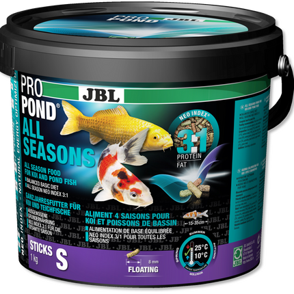 JBL ProPond All Seasons S Premium Floating Pond Fish Food Sticks
