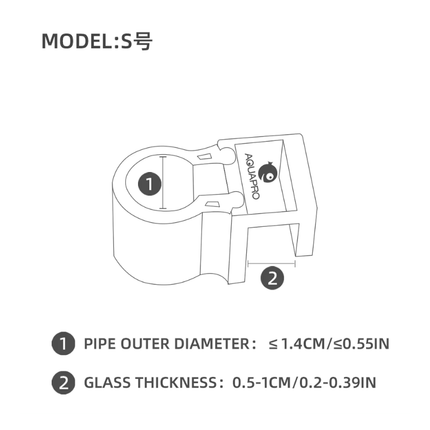 AQUAPRO Mini Separable pipe holder S (12mm/16mm)