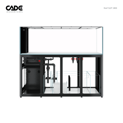 CADE Reef S2 Peninsula 1800 (Black/White) (180x80x60cm)