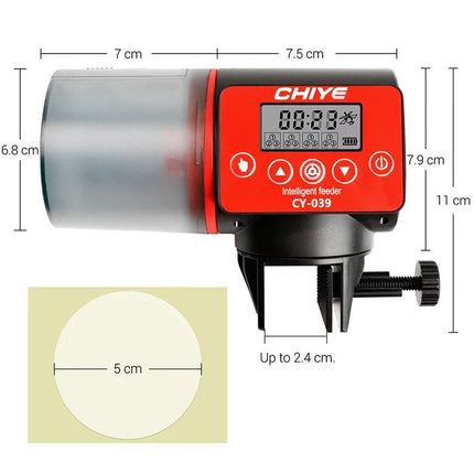 CHIYE CY-039 Smart Automatic Aquarium Fish Feeder | Programmable LCD Display