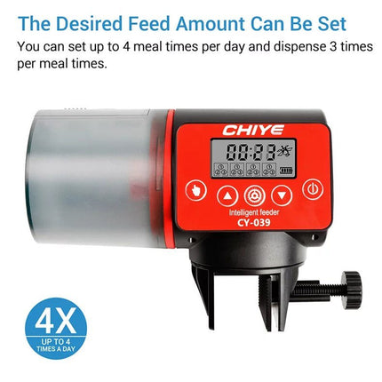 CHIYE CY-039 Smart Automatic Aquarium Fish Feeder | Programmable LCD Display