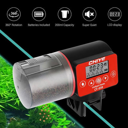 CHIYE CY-039 Smart Automatic Aquarium Fish Feeder | Programmable LCD Display