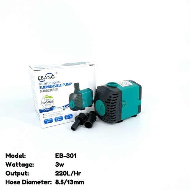EBANG Submersible Pump - 300 Series (220-3000L/Hr)
