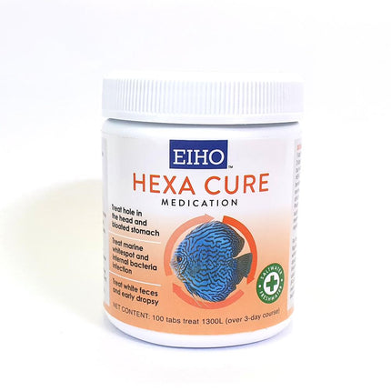 EIHO HEXA Cure 100 Tablets: Advanced Aquarium Fish Medication for Hexamita & White Spot