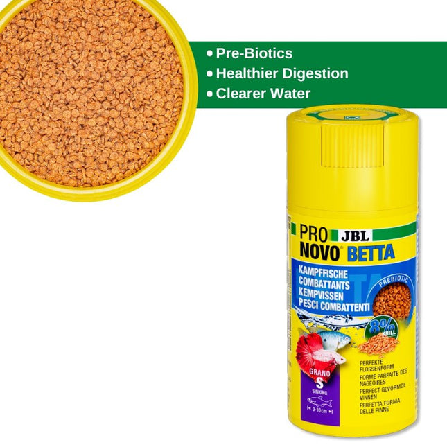 JBL ProNovo Betta Grano S: Enhance Betta Colors, Boost Digestion Granular Food