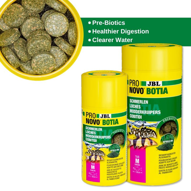 JBL ProNovo Botia Tab M: Spirulina Rich Sinking Food for Loaches