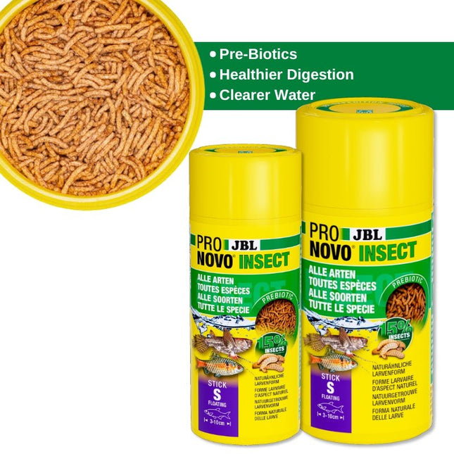 JBL ProNovo Insect Sticks: Premium Floating Insect Fish Food for Healthy Digestion