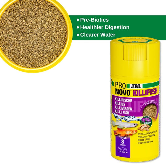 JBL ProNovo Killifish Grano S: Premium Color-Enhancing Granulated Fish Food