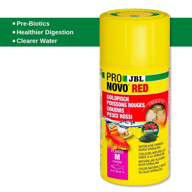 JBL ProNovo RED Flakes M Premium Goldfish Food for Vibrant Color