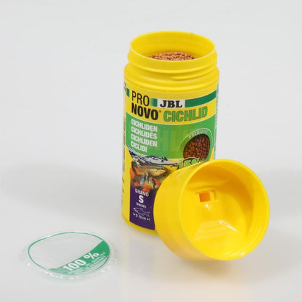 JBL Pronovo Cichlid Grano S: Premium Sinking Fish Food for Vibrant Small Cichlids