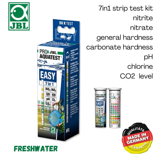 JBL ProAquaTest Easy 7-in-1 Aquarium Water Quality Test Strips Kit