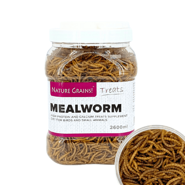 Nature Grains Microwave Dried Mealworms: High-Protein Pet Treats for Fish & Small Animals