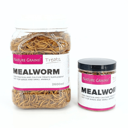 Nature Grains Microwave Dried Mealworms: High-Protein Pet Treats for Fish & Small Animals