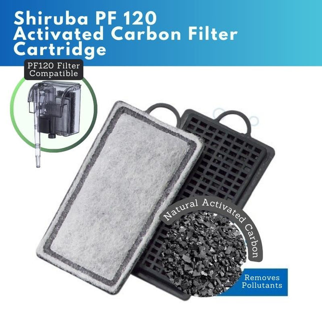Shiruba Activated Carbon Aquarium Filter Cartridge Replacement for Hang-On Back Filters