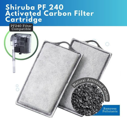 Premium Activated Carbon Filter Cartridge Replacements for Shiruba Hang-On Aquarium Filters
