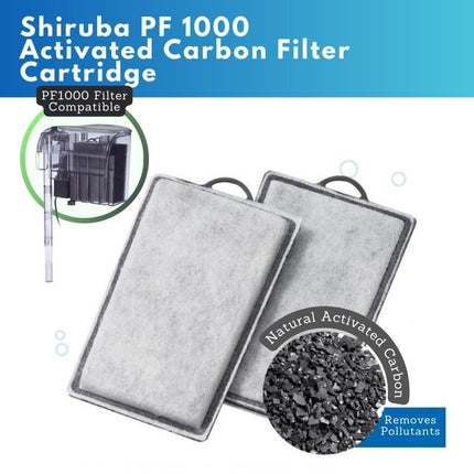 Premium Activated Carbon Filter Cartridge Replacements for Shiruba Hang-On Aquarium Filters