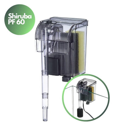 Shiruba PF Series Aquarium Hang-On-Back Filter for Pristine Water Clarity