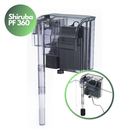 Shiruba PF Series Aquarium Hang-On-Back Filter for Pristine Water Clarity