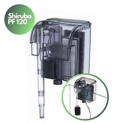 Shiruba PF Series Aquarium Hang-On-Back Filter for Pristine Water Clarity