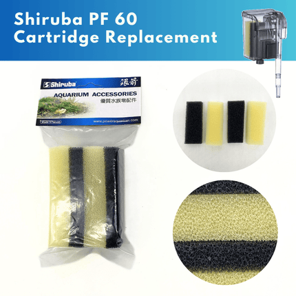 Premium Activated Carbon Filter Cartridge Replacements for Shiruba Hang-On Aquarium Filters