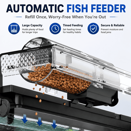SUNSUN LEA-380/480A White - Ultra Clear Desktop Aquarium Tank with Built-In Filter & LED Light