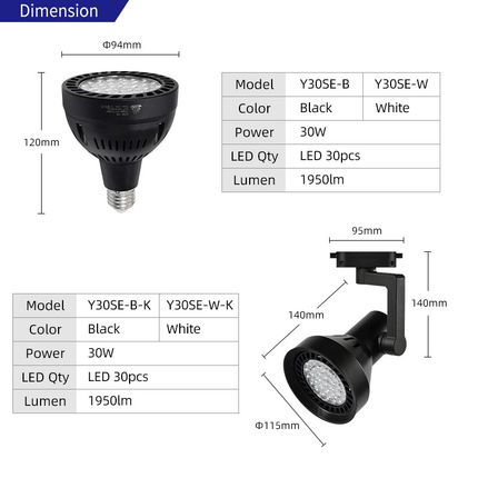 Week aqua Y30 LED Spotlight Black