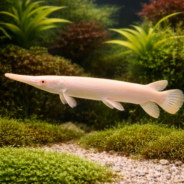 Albino alligator gar
