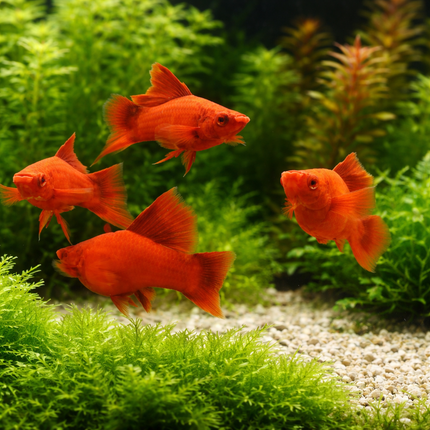 Albino Red Hi fin swordtail 4-5cm