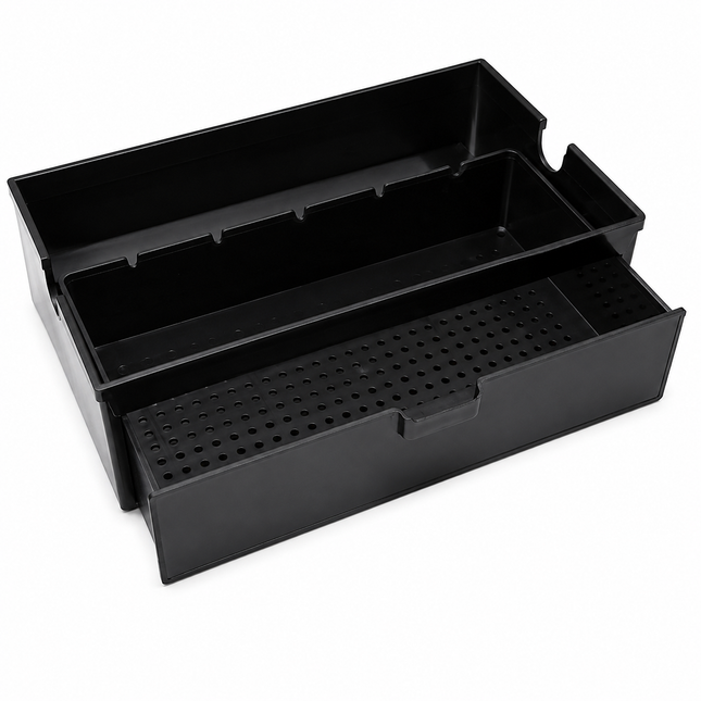 PF Overhead Filter Tray (Black) with Drawer – 30 x 17 x 10 cm