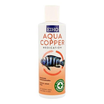 EIHO Aqua Copper Chelated Fish Medication: Long-Lasting Treatment for External Parasites