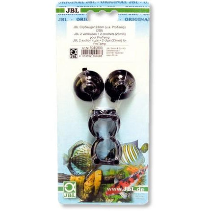 JBL Strong Aquarium Suction Cups with Clips - 23mm, 2-Pack for Reliable Mounting