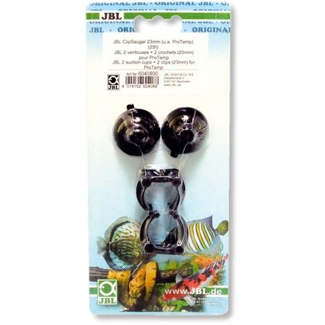 JBL Strong Aquarium Suction Cups with Clips - 23mm, 2-Pack for Reliable Mounting