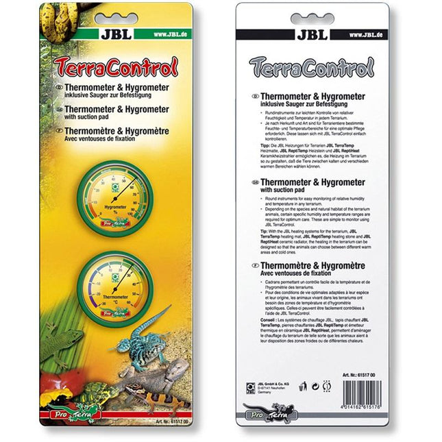 JBL TerraControl Digital Thermometer Hygrometer for Terrariums; Accurate Temperature Humidity Monitor