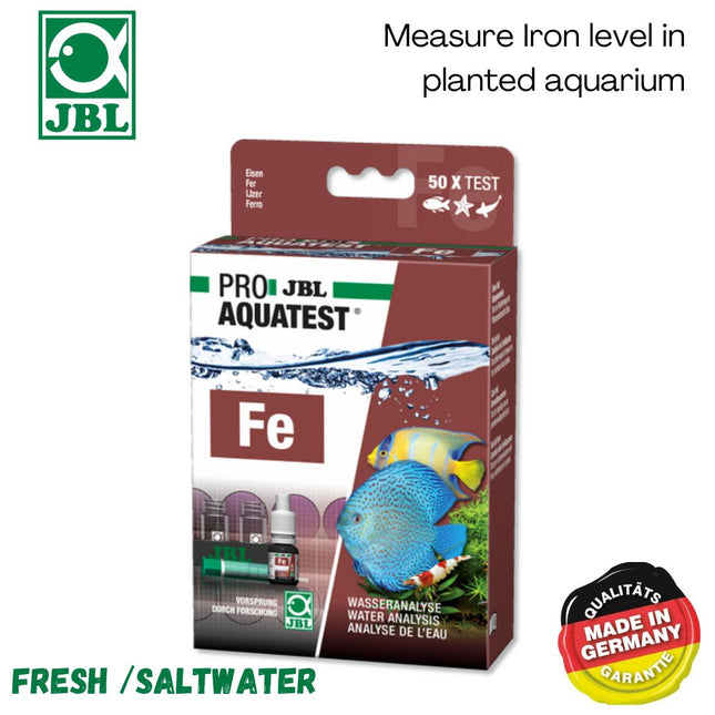 JBL ProAqua Iron Test Kit: Accurate Freshwater Marine Aquarium Plant Fe Monitoring
