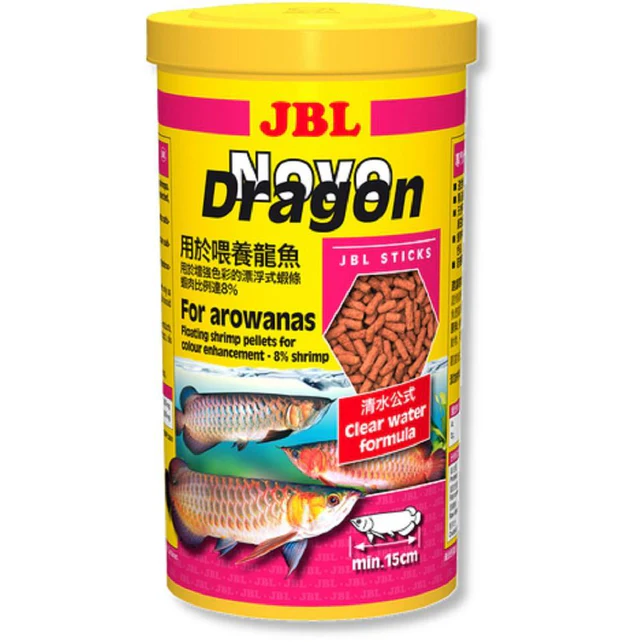 JBL NovoDragon Shrimp Arowana Food Sticks - Premium Floating Nutrition