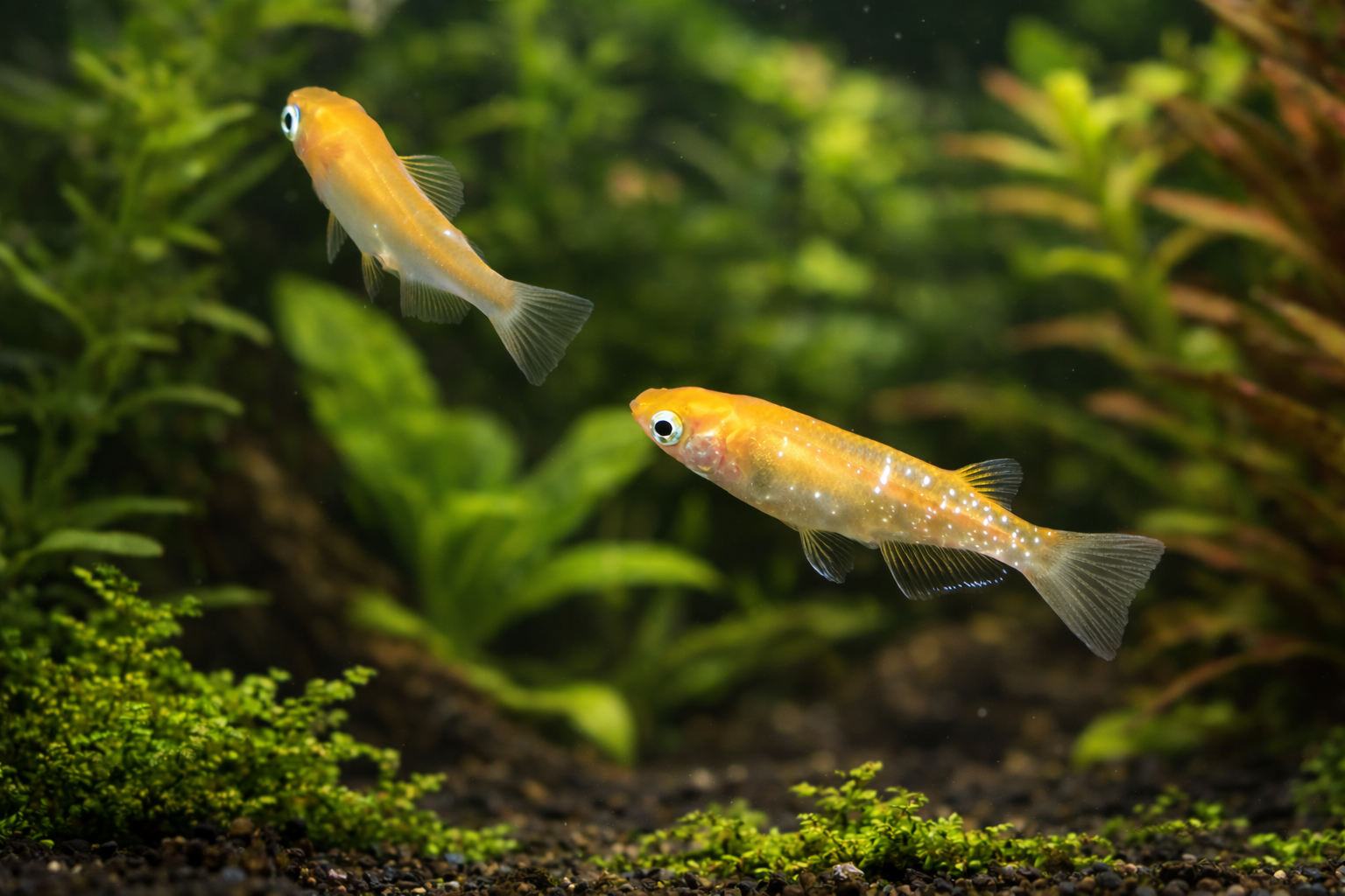 Stardust Ricefish Red stardust ricefish 2cm – Fishlist by Desmond Lim