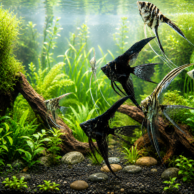 Assorted Veiltail angelfish 4-5cm